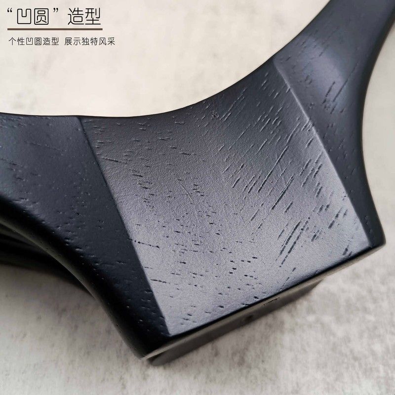高端亚黑实木衣架轻奢高级木质衣挂衣撑服装店专用高档木衣架订做图片