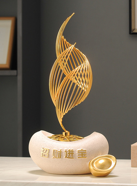 招财进宝a风生水起新中式客厅电视柜办公室装饰品摆件高档开业礼