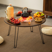 围炉煮茶桌泡茶桌烤茶桌家用x茶几阳台户外庭院烧烤桌子炭火炉中