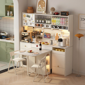 法式 餐桌餐边柜靠墙m一体客厅长条收纳储物柜整体橱柜咖啡机摆放