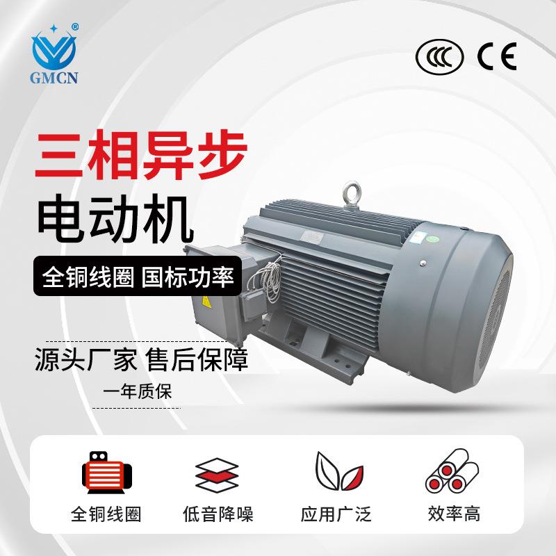 4极三相异步电动机YE3-225S/M-4国标电机37/45W全铜铁壳马达