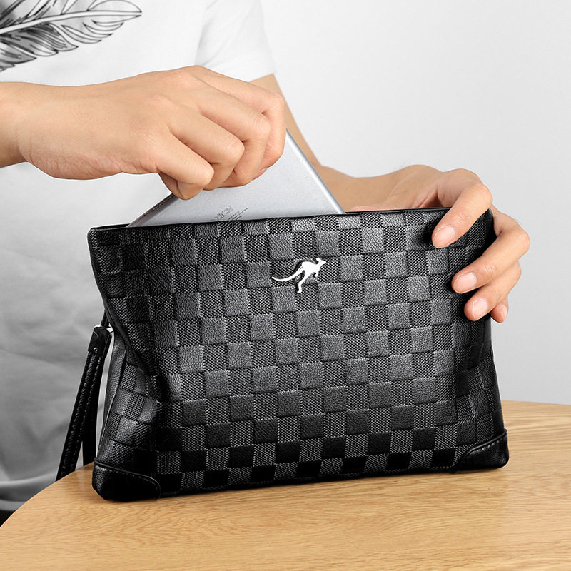 仅亏一天新款 男士手拿包软皮商务手包男式夹包信封包手抓包休闲