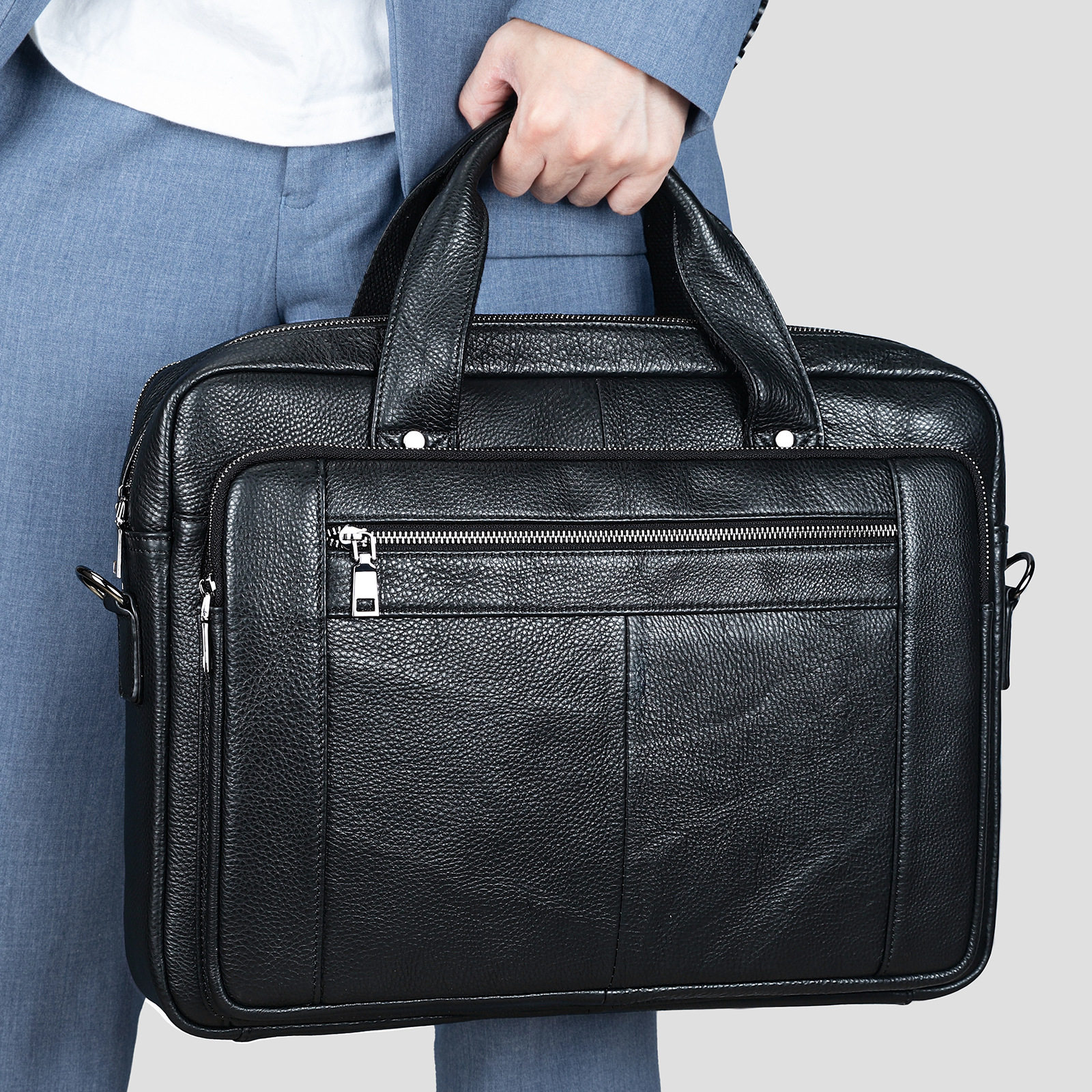 仅亏一天新款 头层牛皮男士公文包高级感真皮16寸手提电脑包商务,箱包皮具/热销女包/男包,通用款女包,淘宝优惠券,粉丝福利购,淘宝优惠卷