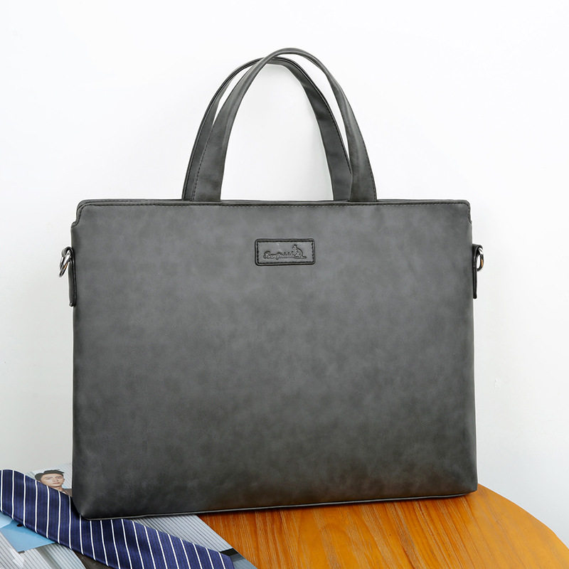 新款潮流男士时尚大容量pu皮防水商务公文包手提包公文包跨境