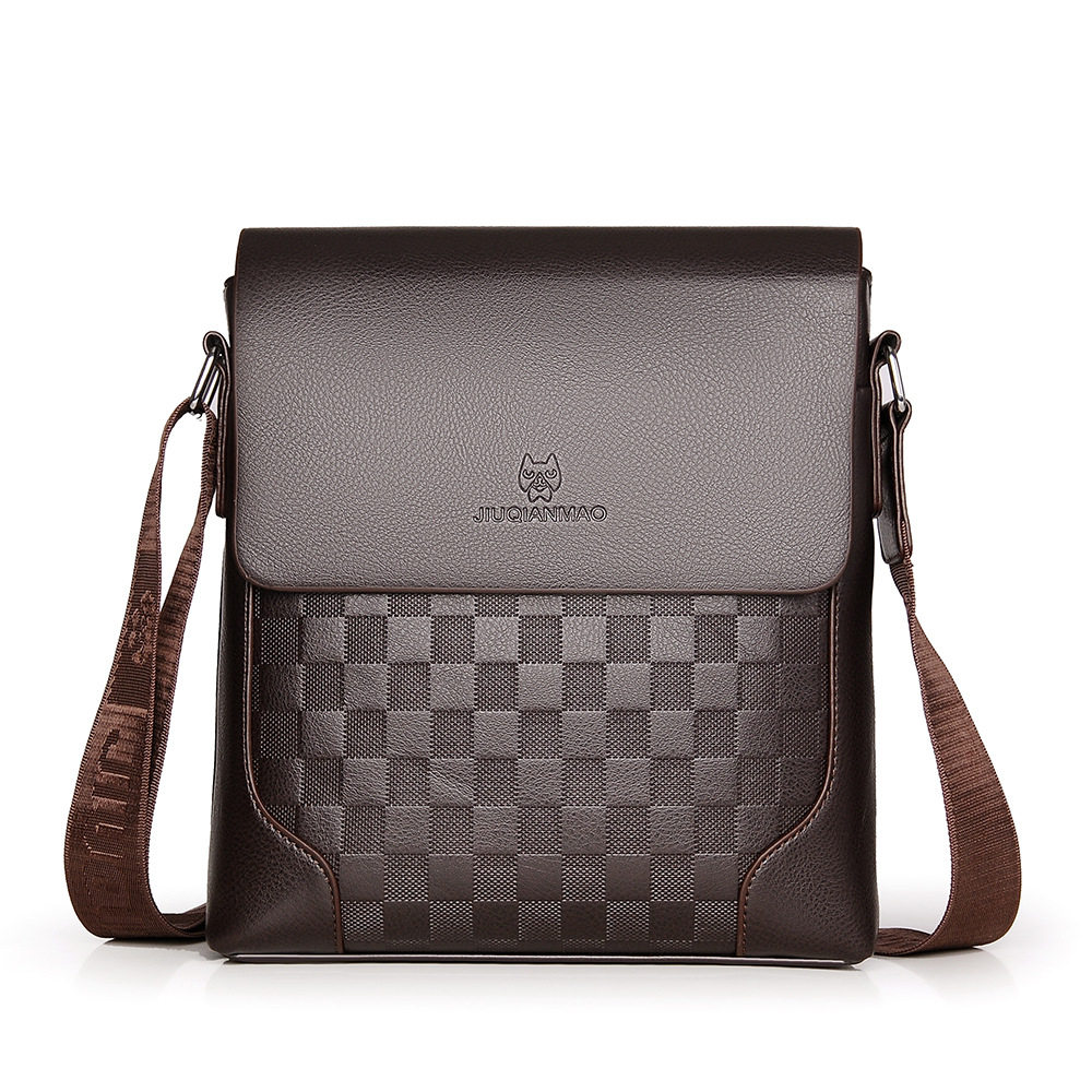 仅亏一天新款 男包单肩斜挎包商务公文包休闲竖款多层大容量商务