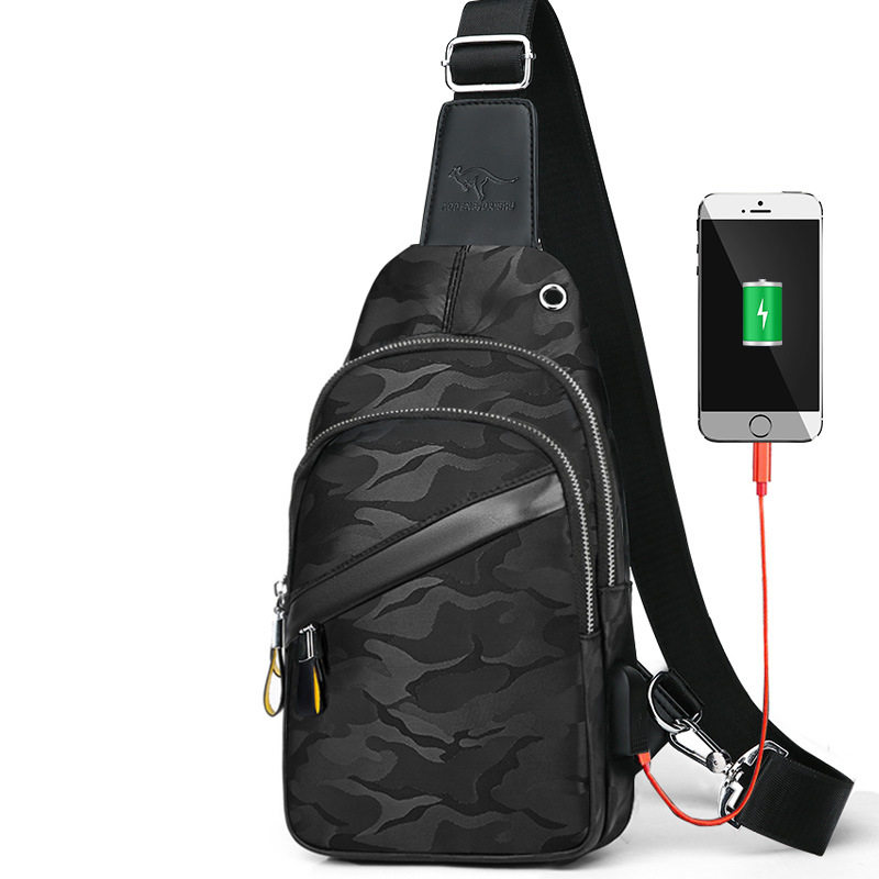 仅亏一天新款 男士胸包防水男款牛津布斜挎包男士单肩包背包随身