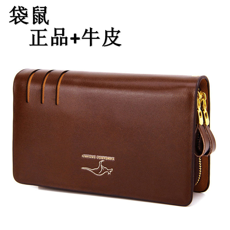 仅亏一天新款 手包真皮男士男包休闲手拿包软皮手抓包牛皮大容量