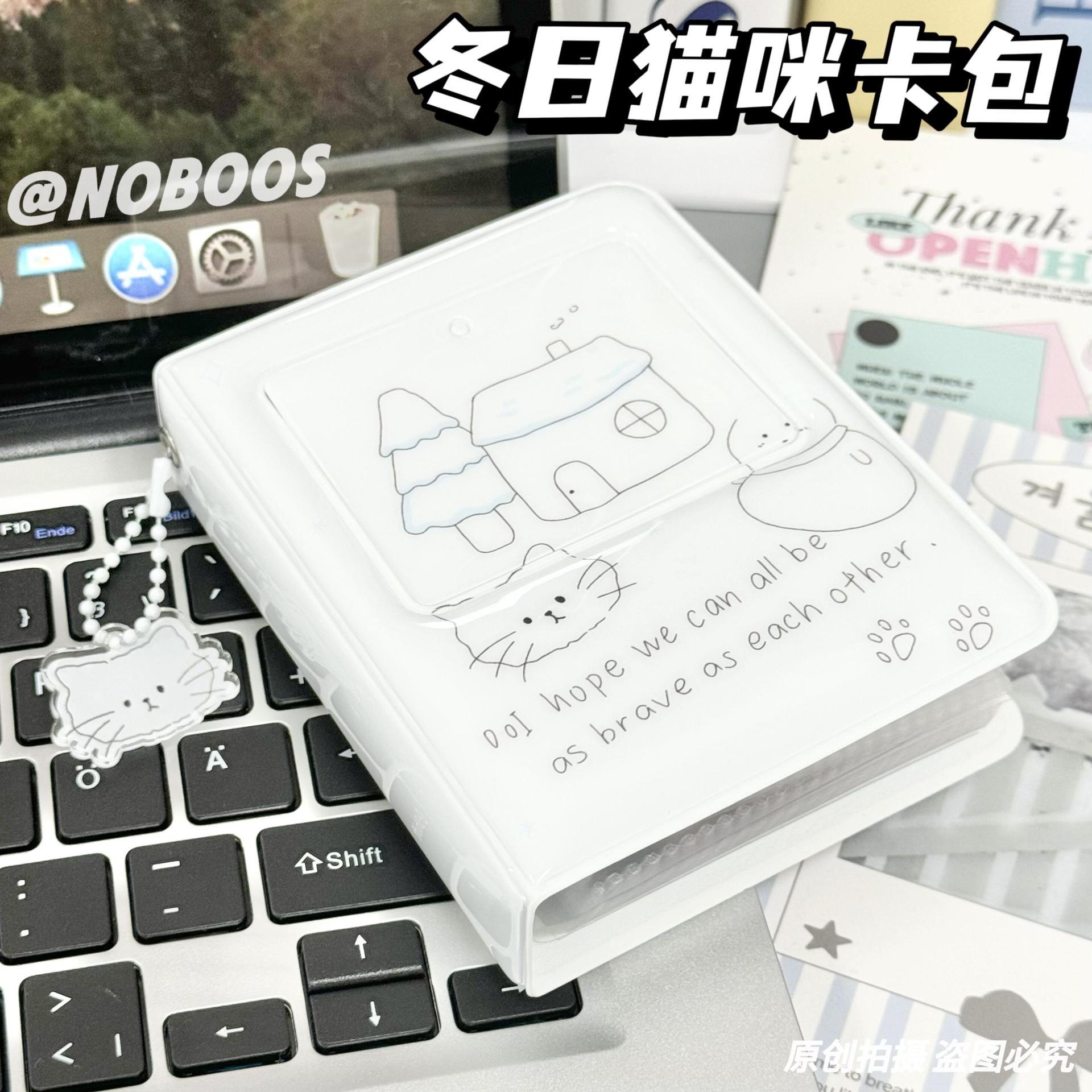 工厂直销冬日猫咪可爱卡册3寸小卡收纳迷你便携礼物一宫格卡包
