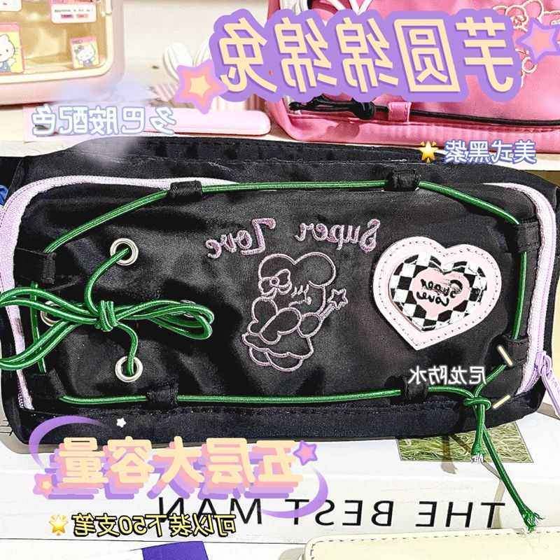 2024年新款笔袋ins高颜值学生耐脏大容量初中女生流行铅笔文具盒