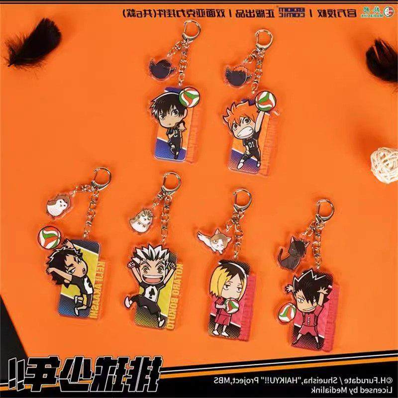 正版排球少年双面亚克力挂件日向翔阳影山飞雄官谷二次元动漫周边