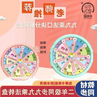 儿童九九乘法盘教具99口诀表分解学习转盘二年级上册数学口算盘
