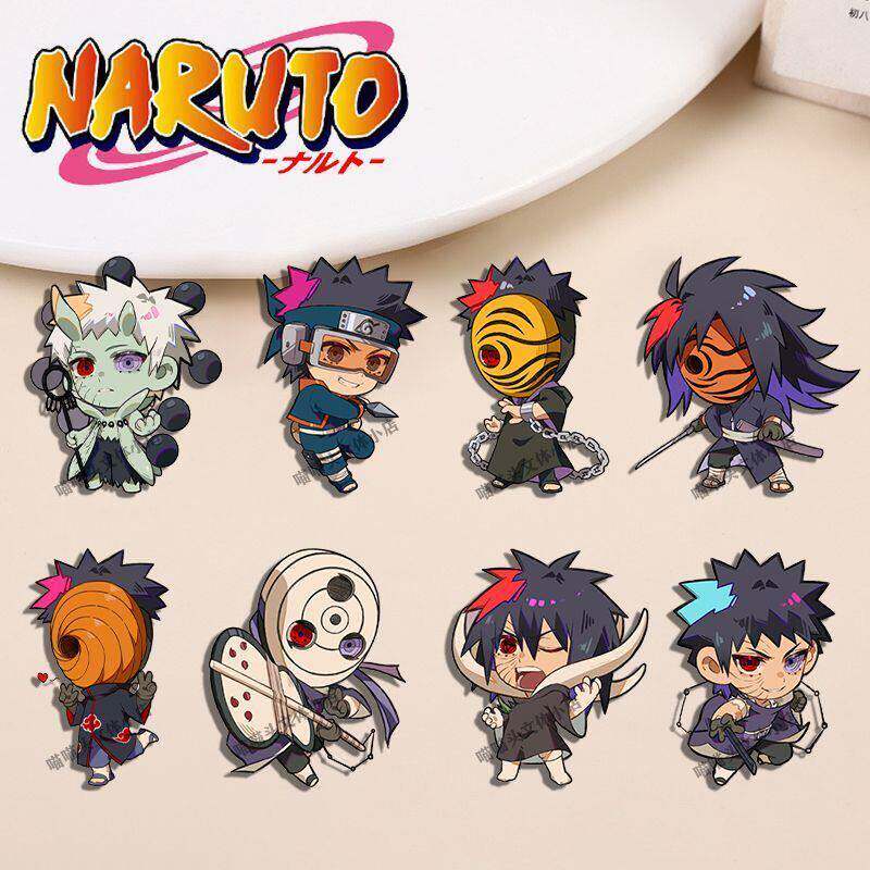 适用火影忍者周边胸针可爱宇智波带土徽章学生书包笔袋挂件配饰小