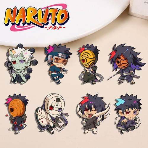 适用火影忍者周边胸针可爱宇智波带土徽章学生书包笔袋挂件配饰小