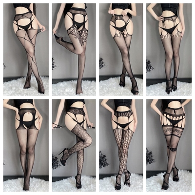 情调辣妹美腿黑丝网红爆款吊带袜