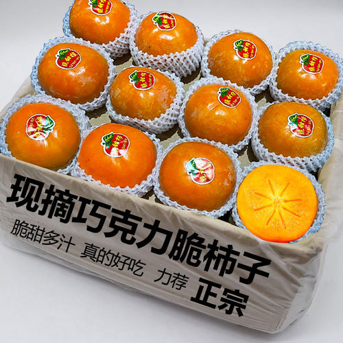 脆柿子8颗，脆甜不涩口，特价！