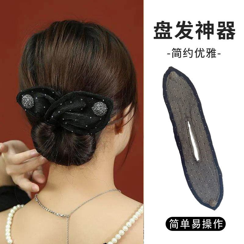 懒人丸子头蝴蝶结扭扭夹