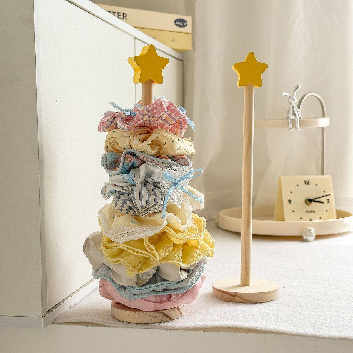 新款星星发圈收纳展示架桌面整理实木儿童头绳鲨鱼夹置物架宿舍,收纳整理,首饰架,淘宝优惠券,粉丝福利购,淘宝优惠卷