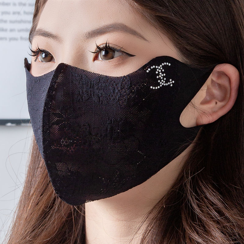 蕾丝防晒面罩口罩高颜值透气轻薄夏季新款护眼角防紫外线可水洗