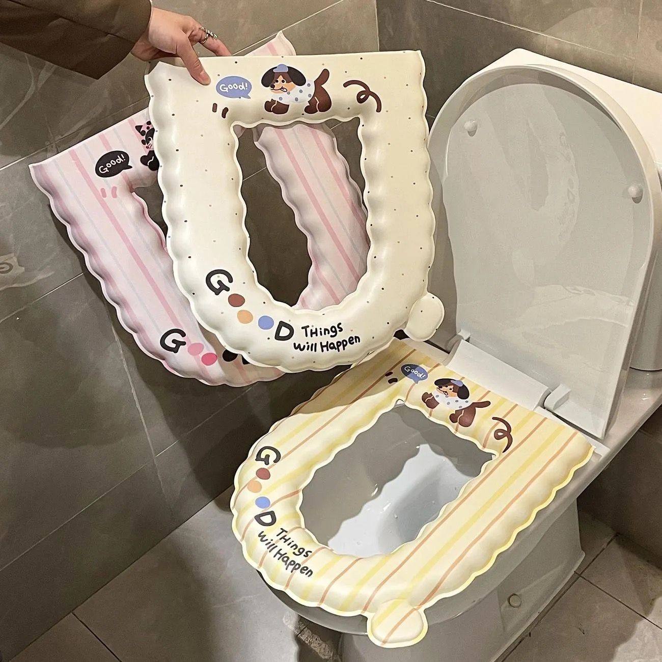 马桶垫粘贴式防水加厚可冲洗