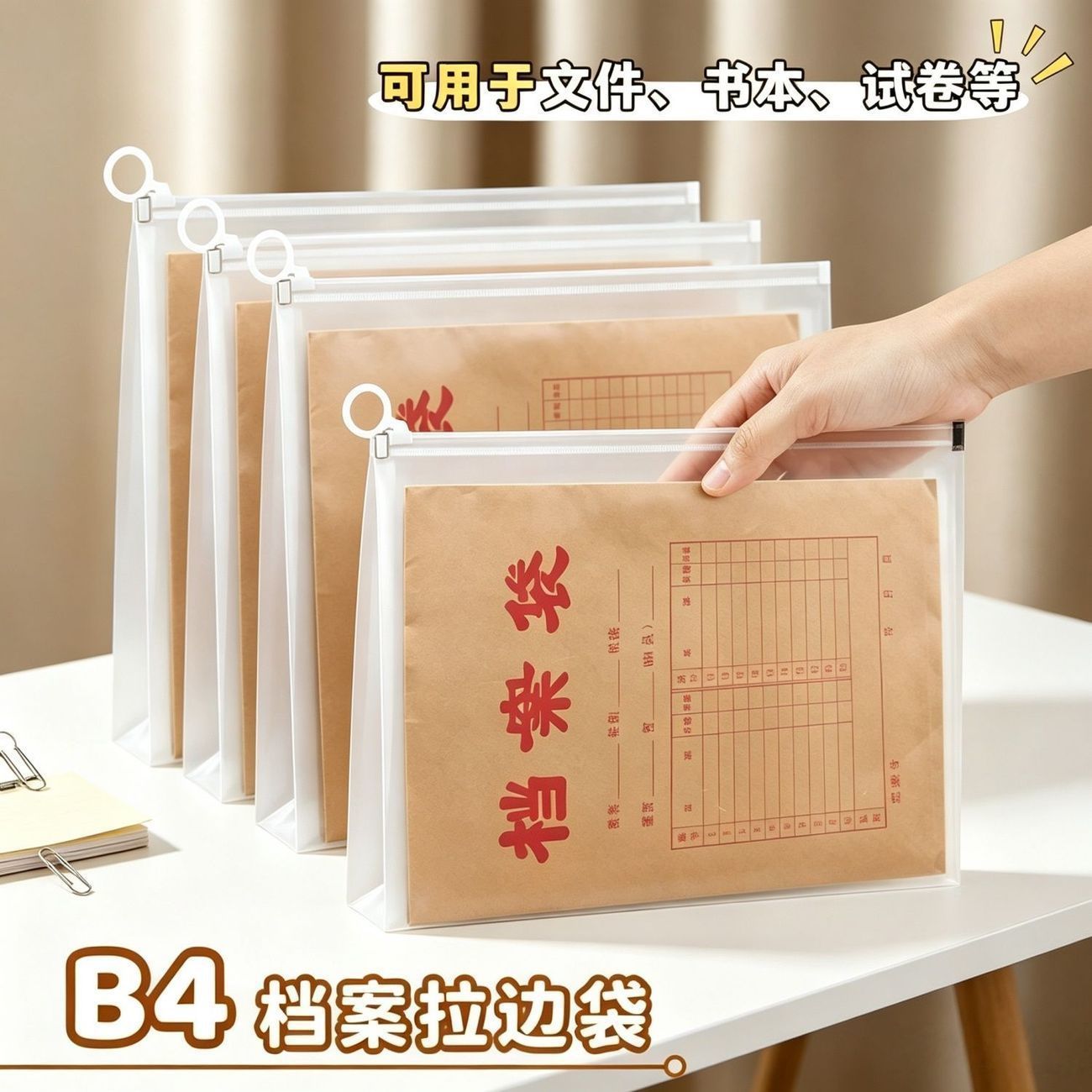 学生资料防水收纳文件袋