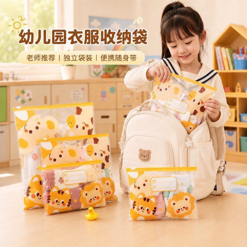 幼儿园入学衣服收纳袋儿童入园用品脏衣物分装防水密封收纳袋