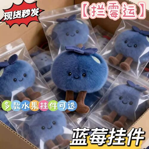 可爱蓝莓毛绒包挂件ins风
