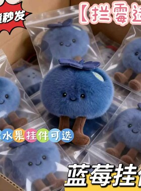 可爱蓝莓毛绒包挂件ins风