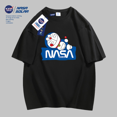 NASA潮牌爆款美式街头风印花短袖圆领套头休闲百搭日常T恤衫XG