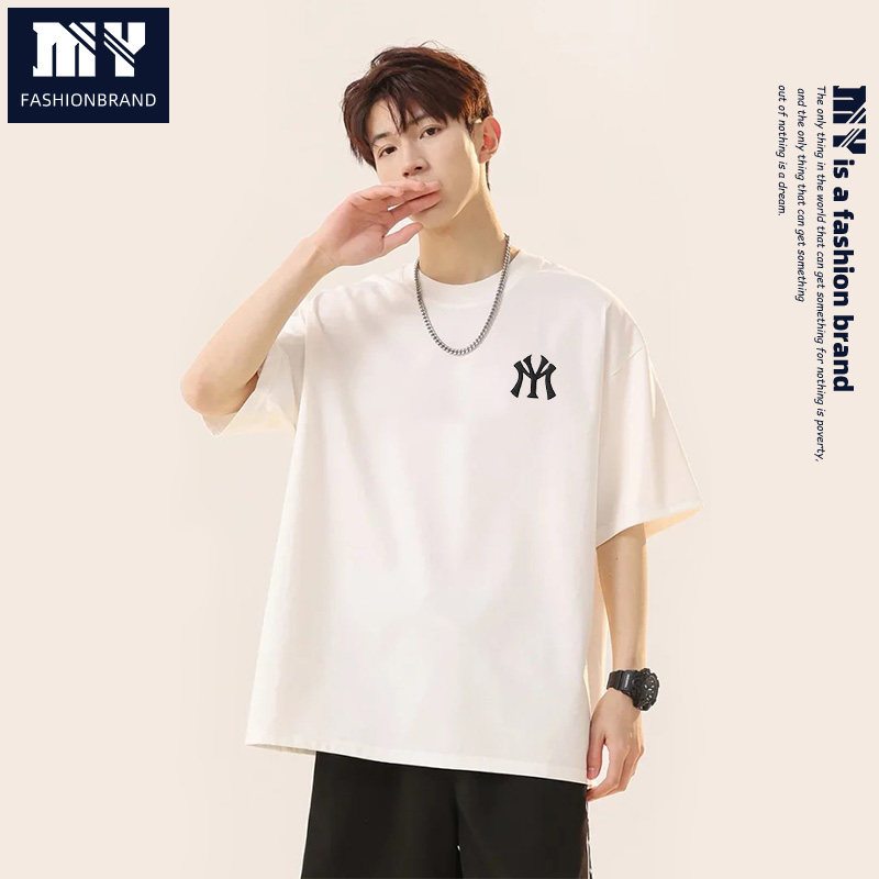 MY清仓！小众卡通印花休闲简约日常百搭上衣纯棉情侣套头T恤衫 - 淘宝联盟商品