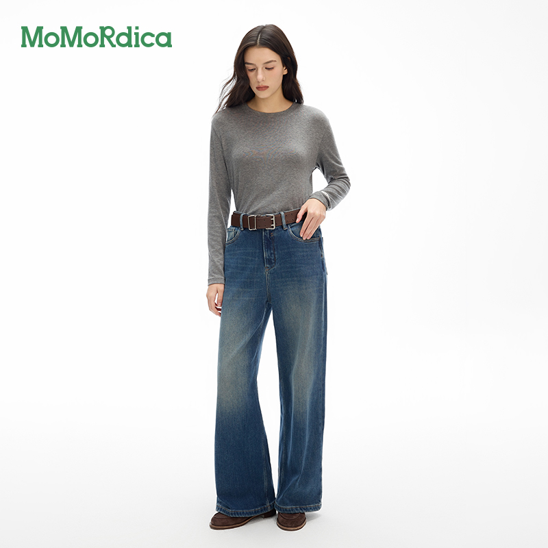 【Momordica专场】Momordica绵羊毛毛长袖T恤女士休闲针织打底衫