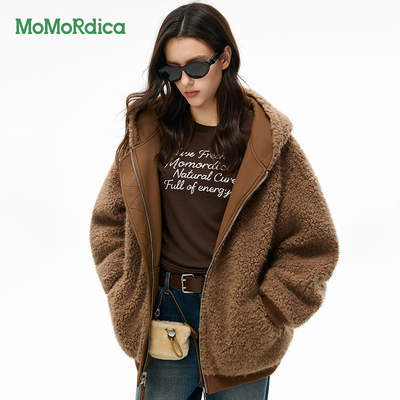 Momordica2025秋冬新正反两穿仿皮毛外套加厚防风羊羔毛休闲简约