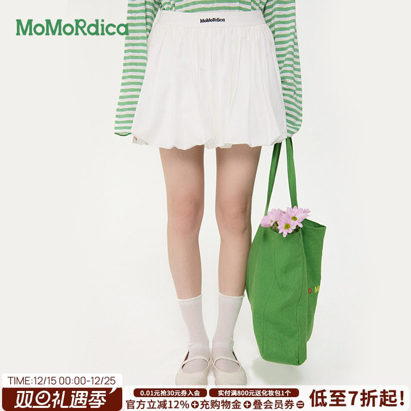 Momordica新款2025夏季宽松泡泡短裙时尚O型高级感休闲