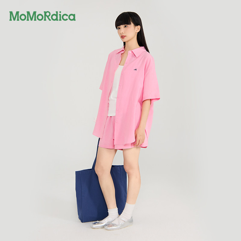 【清仓】Momordica2025夏季莱赛尔亚麻短袖衬杉|休闲短裤套装
