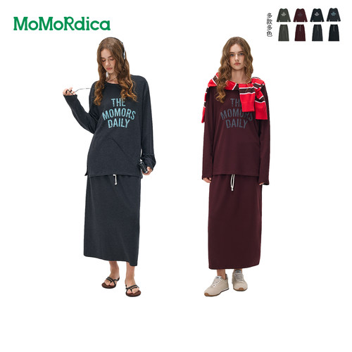 Momordica 长袖T恤/长半裙