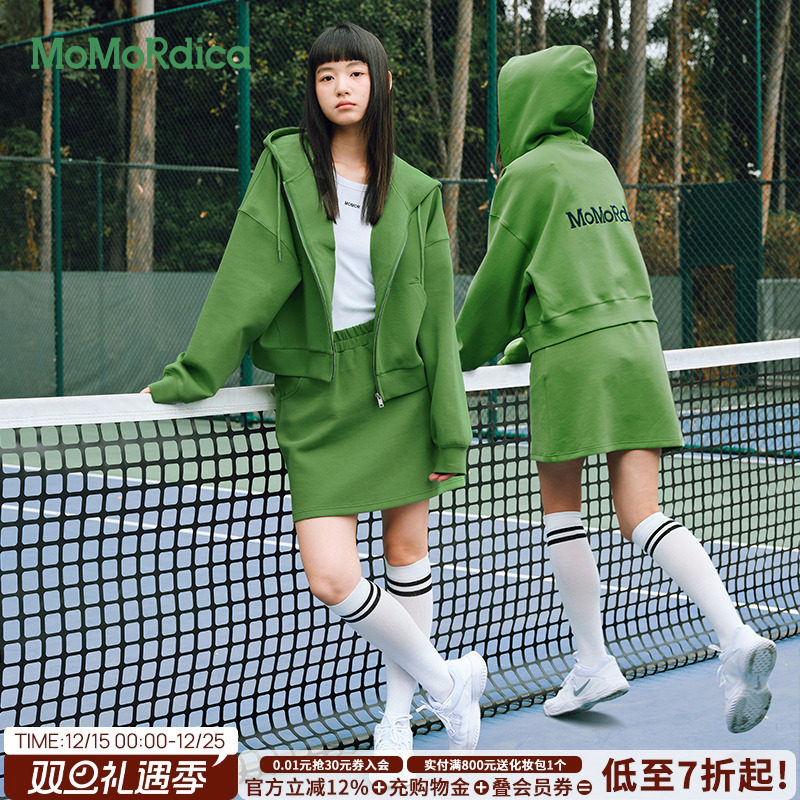 [清仓]Momordica2025夏季连帽宽松卫衣外套上衣丨A字