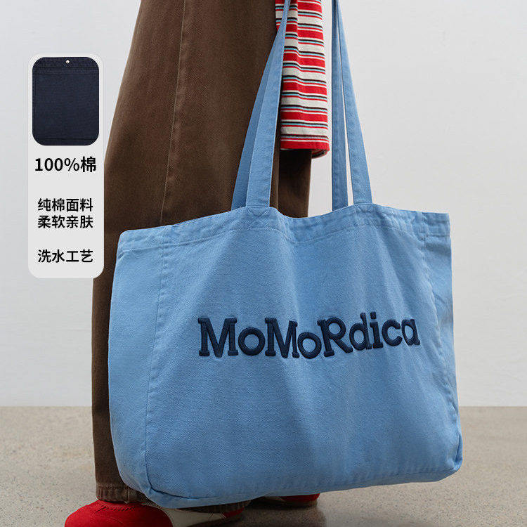 Momordica 单肩纯棉大容量时尚帆布包女式斜挎包