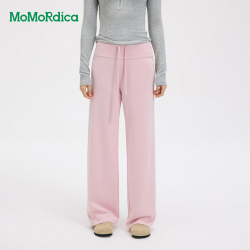 Momordica2026春夏新款显瘦舒适百搭莫代尔直筒休闲长裤豆乳裤