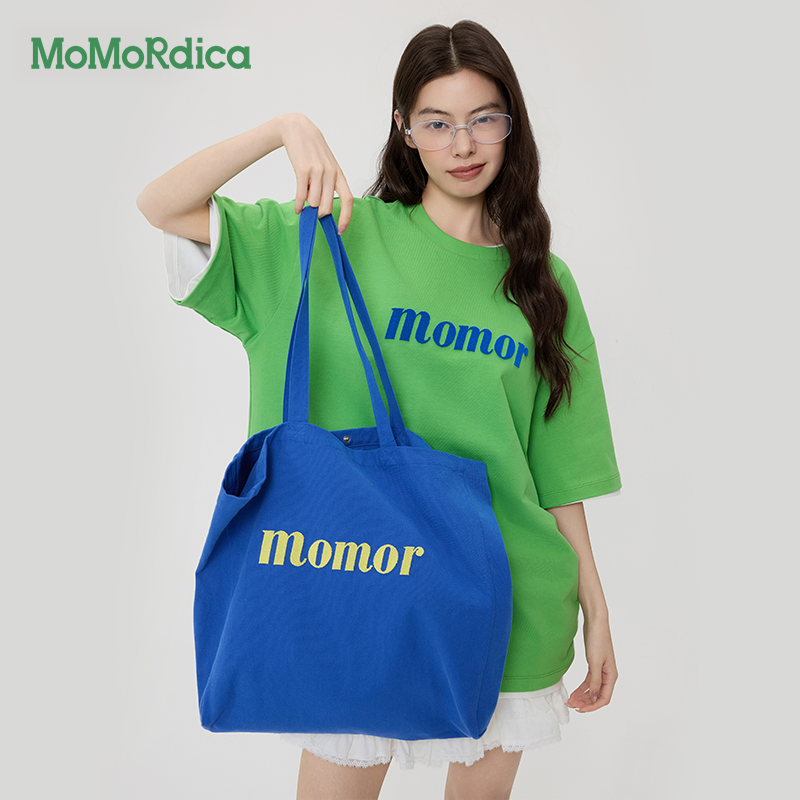 Momordica 2026新款纯棉单肩包大容量多色可选通勤百搭帆布包女