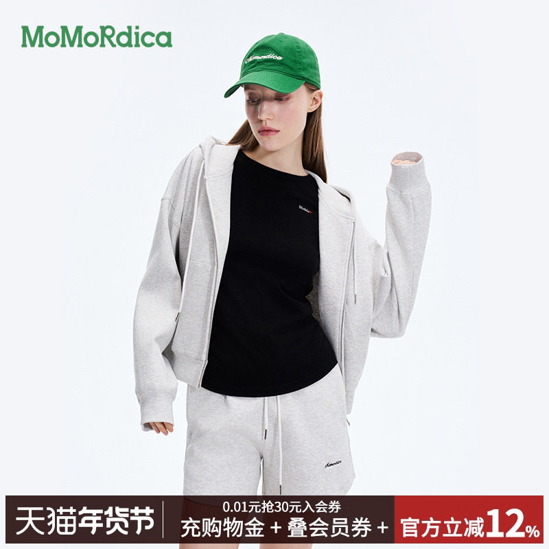 【清仓】Momordica新款2025秋季棉质宽松连帽卫衣外套休闲短裤女,女装/女士精品,时尚套装,淘宝优惠券,粉丝福利购,淘宝优惠卷