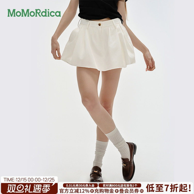 [清仓]Momordica2025夏纯棉半身裙时尚高级感A字型低