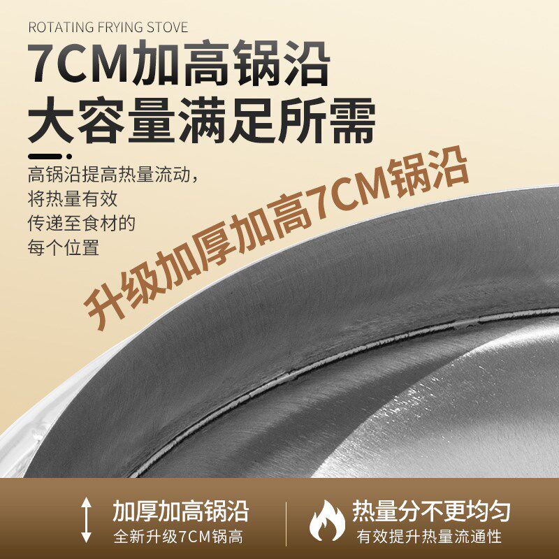 燃气台式煎包炉商用家用可旋转生煎包水煎包煎饺锅贴机专用锅摆摊