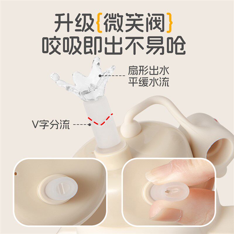 儿童牛奶杯1一2 3岁以上防摔玻璃奶瓶直饮喝水杯宝宝喝奶杯吸管杯