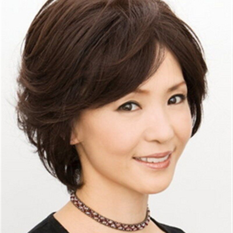 17新款真发假发中老年假发女短发中年女士短卷发妈妈真人假发包邮