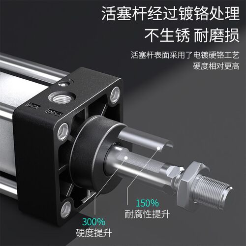 SC气缸小型标准气动大推力大全冲击SC32X40X50X63X80X100X125X160