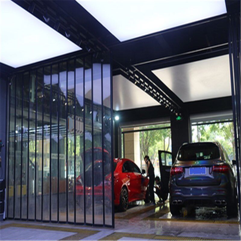 铝合金折叠门洗车房汽车美容店阳台客厅商场伸缩门弧形隔断推拉门