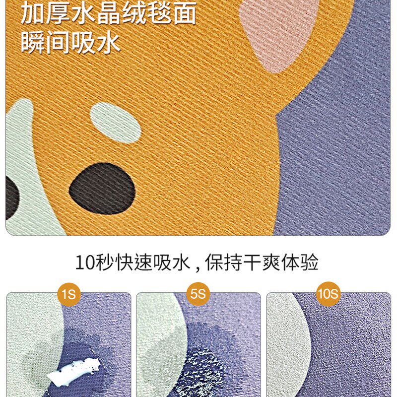 儿童房地毯卧室卡通学习阅读区地垫婴儿爬地垫床头毯客厅游戏区地