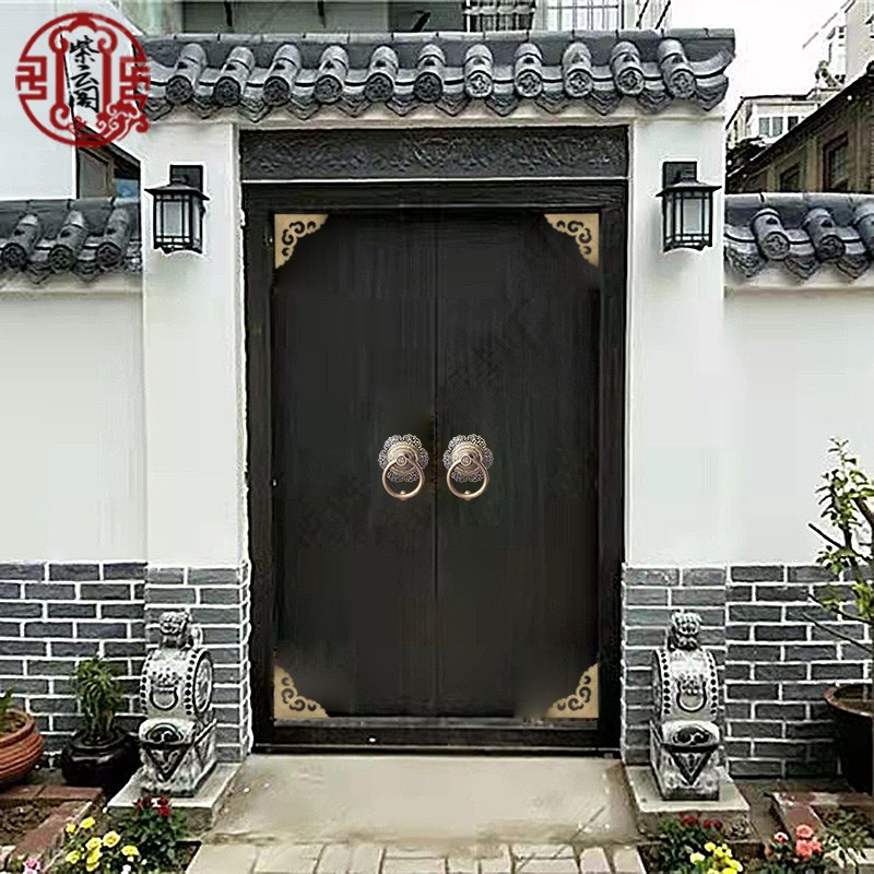 铜门环拉手蝙蝠老式木门把手别墅古建筑拉环铜环福字纯铜大门拉手
