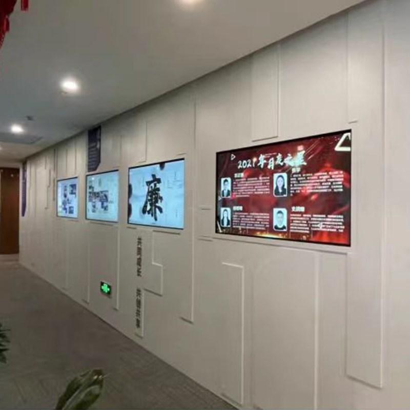 18.5/32/43/55/86寸壁挂广告机显示屏超薄奶茶店吊挂液晶显示屏安