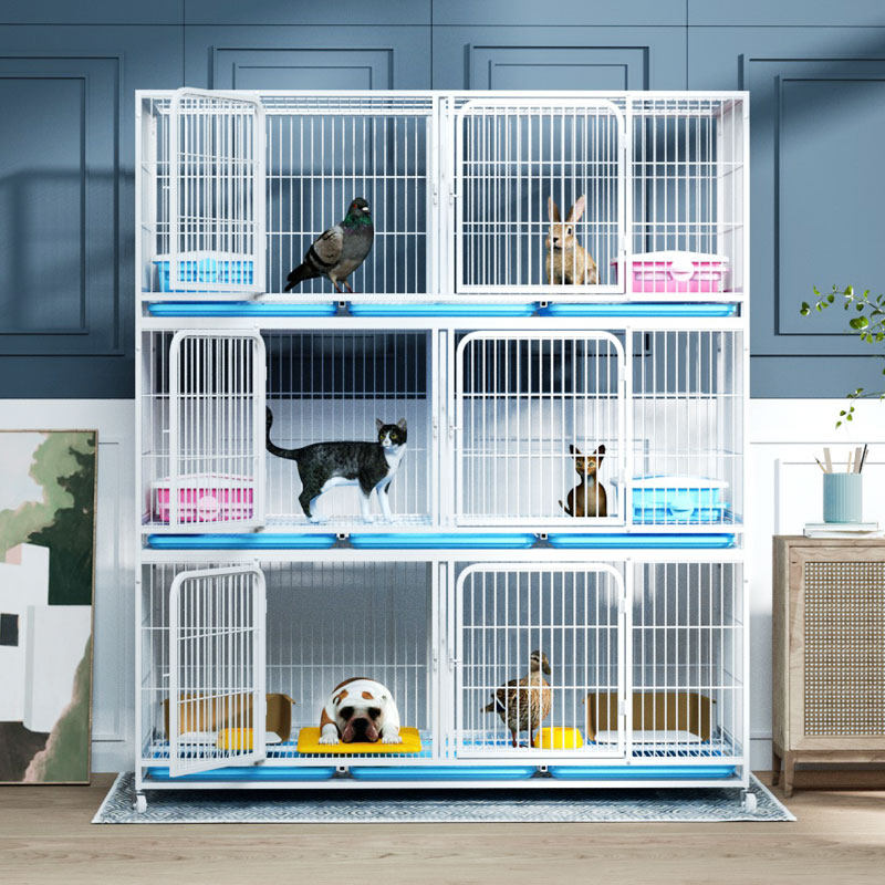 猫笼子三层繁殖笼宠物店寄养多层小型犬狗笼猫舍繁育笼超大鸽子笼