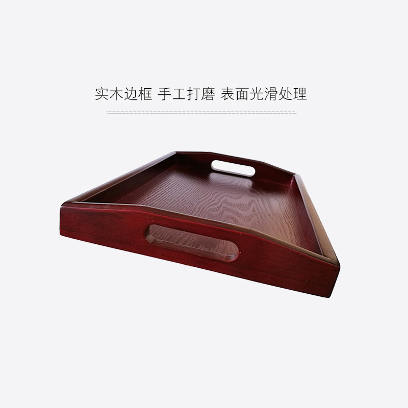 拜神托盘长方形供奉实木茶托红色茶盘红木盘结婚木质盘子木头方盘